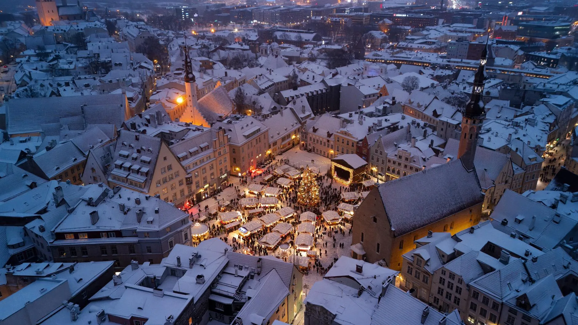 Top Christmas Destinations to Experience the Magic of the Holiday Season 16 enchanting aerial view of tallinn s christmas market