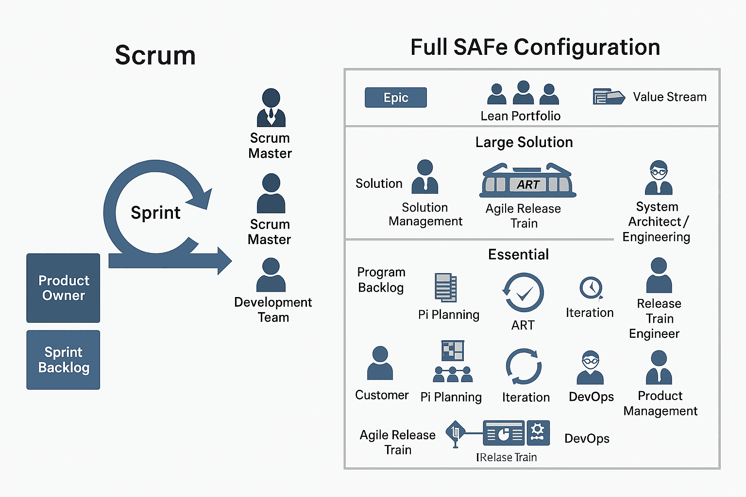 We Need to Talk About SAFe: Why SAFe Agile Might Be Overcomplicating Agile Principles 2 SAFe Agile vs Scrum