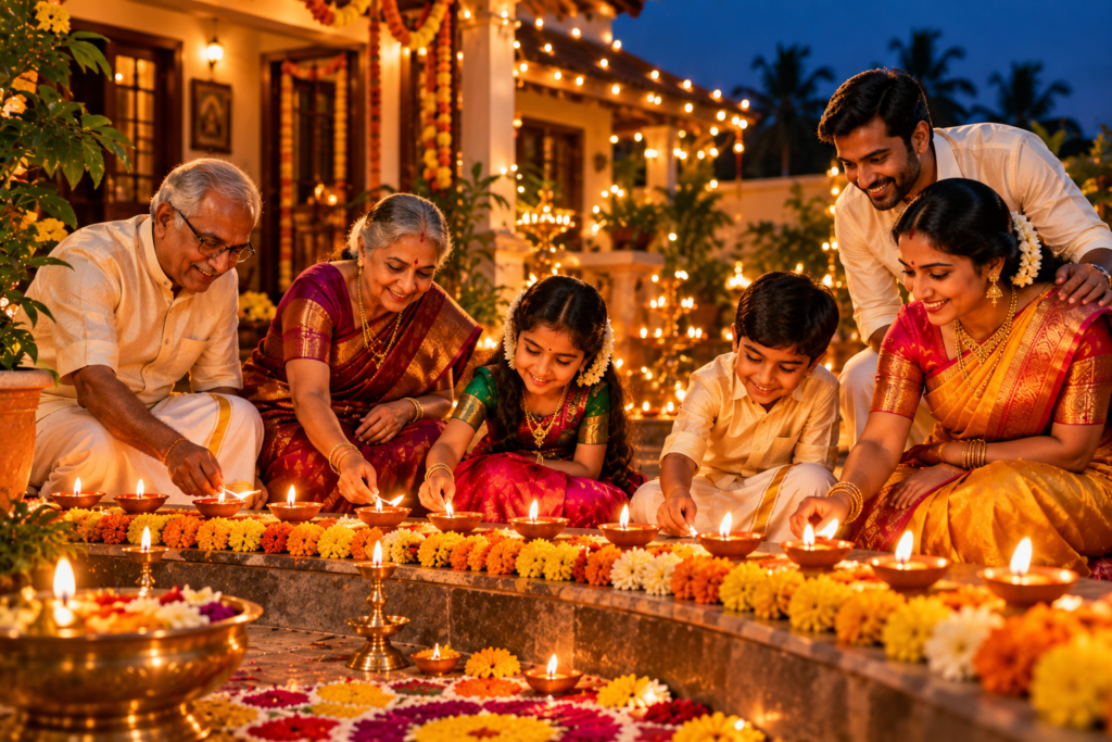Diwali-Family-Lighting-Diyas-1024x683 Diwali 2026 in India: Date, Puja Timings, Stories & Celebrations