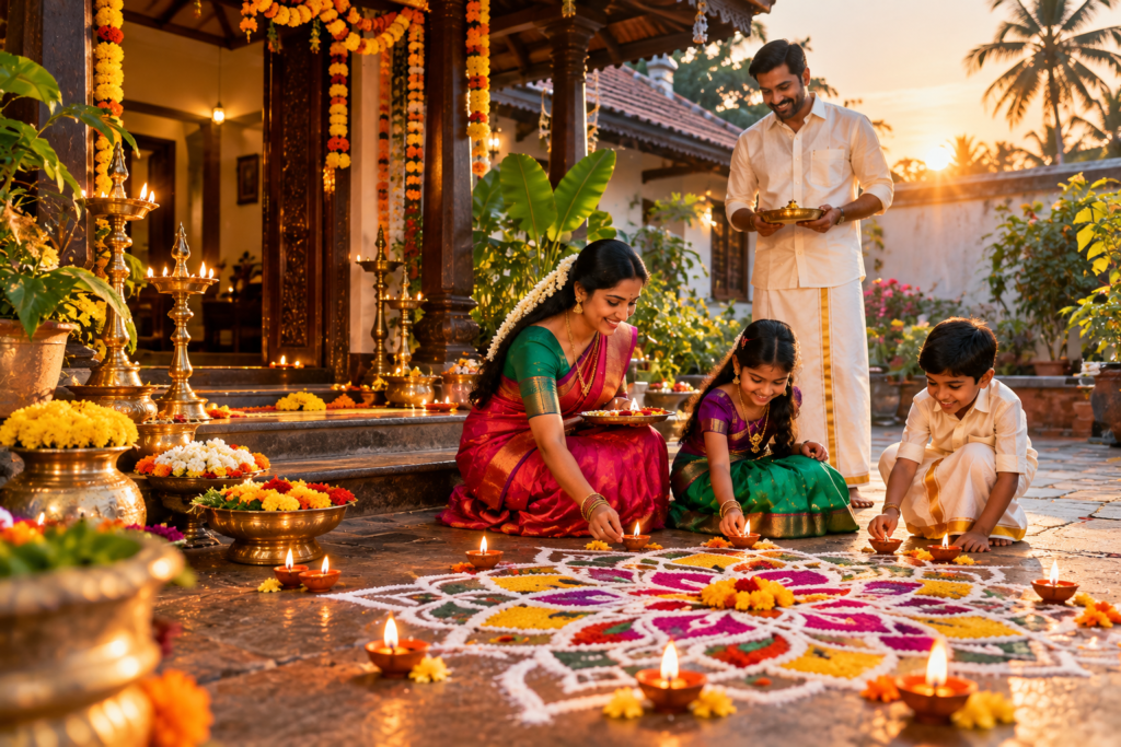 Festive-Diwali-Courtyard-Rituals-1024x683 Diwali 2026 in India: Date, Puja Timings, Stories & Celebrations
