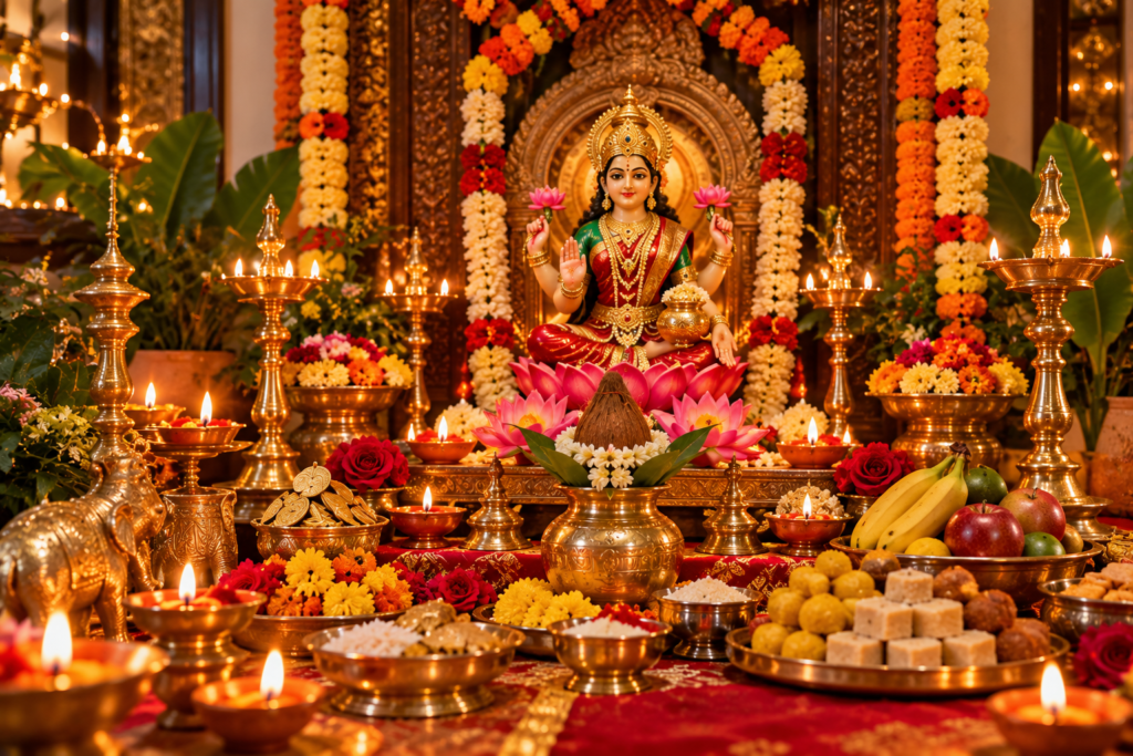Festive-Lakshmi-Puja-Altar-1024x683 Diwali 2026 in India: Date, Puja Timings, Stories & Celebrations